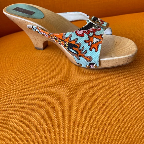 VINTAGE 💝EMILIO PUCCI PLATFORM SLIDES💝HP - Picture 5 of 12